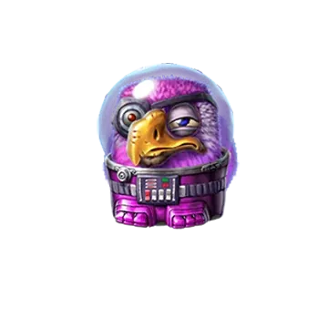 Pirots 4 violetti lintuhahmo Lost in Space -maailmassa