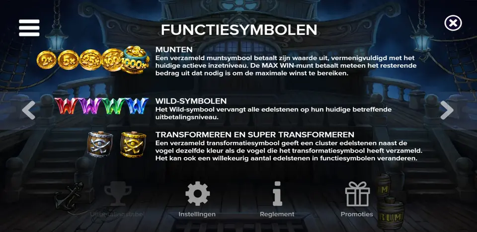 Pirots 5 The Kraken -mainosnäyttö: kultainen kompassitykki, Super Bonus -peli ja maksimivoitto
